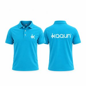 Koszulka polo KAQUN z firmowym nadrukiem